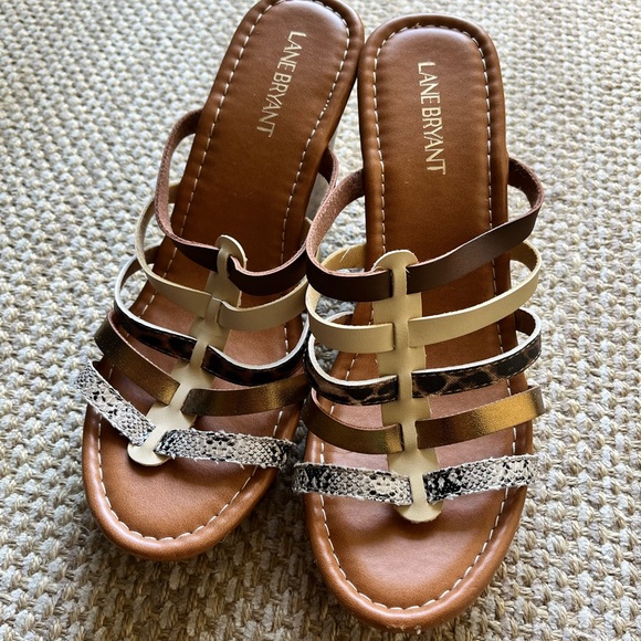 Size 10 strappy wedges lane Bryant - Picture 2 of 7